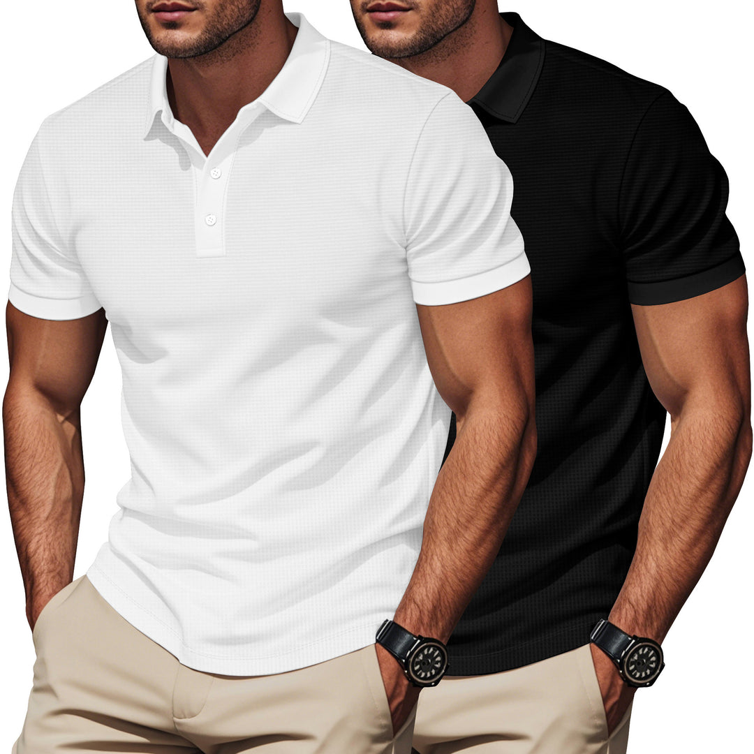 Herren Polo-shirt med strukturerad design och bekväm krage Eva Jonsson-Eva Jonsson