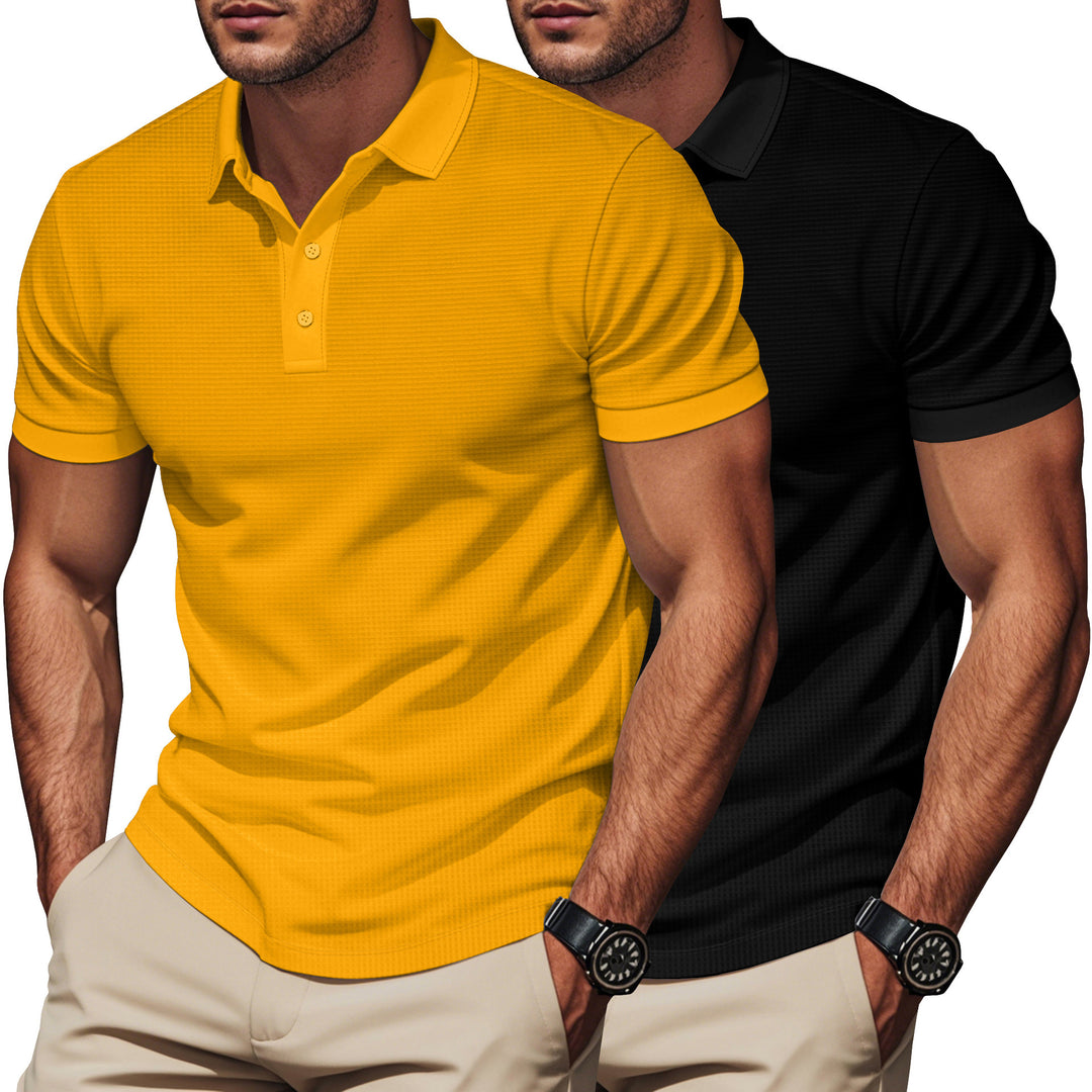 Herren Polo-shirt med strukturerad design och bekväm krage Eva Jonsson-Eva Jonsson