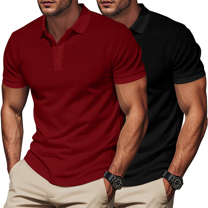 Herren Polo-shirt med strukturerad design och bekväm krage Eva Jonsson-Eva Jonsson