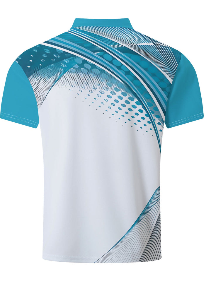 Herren Poloshirt med Modern Grafikdesign och Andningsbara Egenskaper Mirla-Eva Jonsson