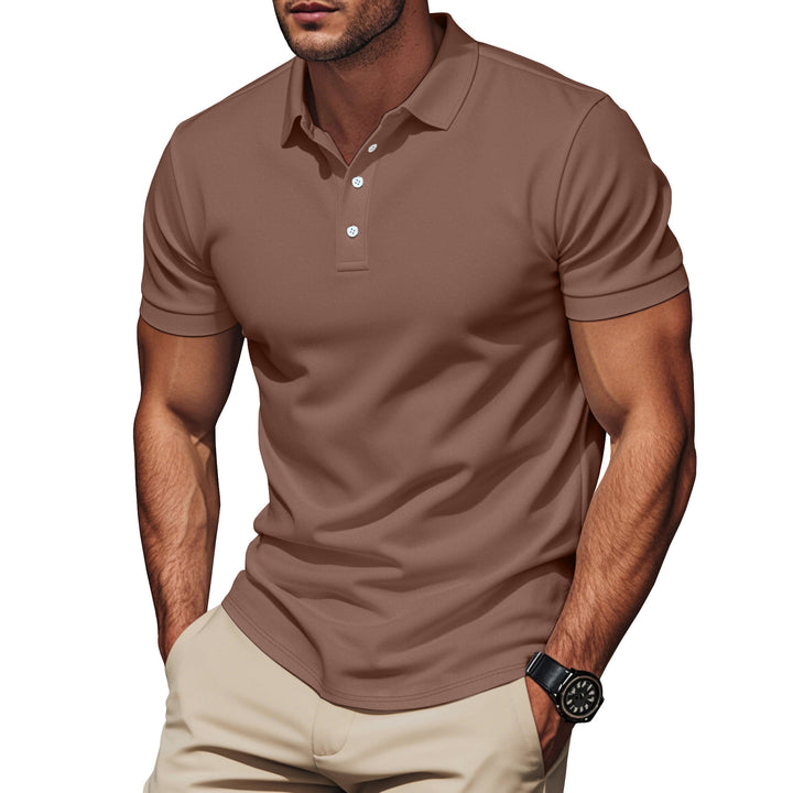 Herren Poloshirt med andningsbar struktur och modern design Eva Jonsson-Eva Jonsson