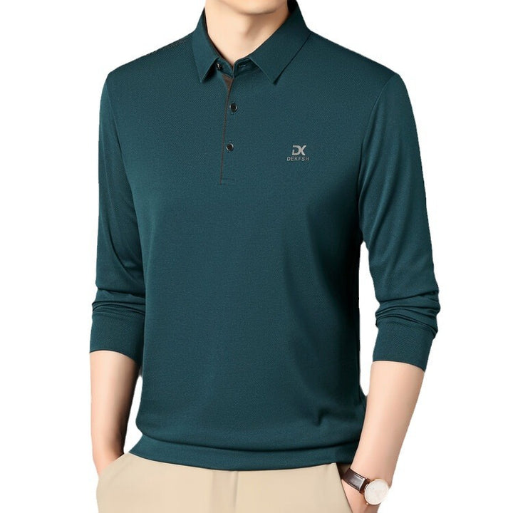 Herren Poloshirt med högkvalitativ textur och modern krage Mirla-Eva Jonsson