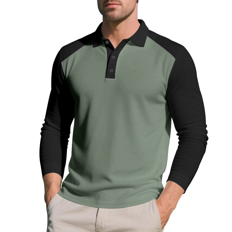 Herren Poloshirt med långa ärmar och modernt raglan-design Mirla-Eva Jonsson