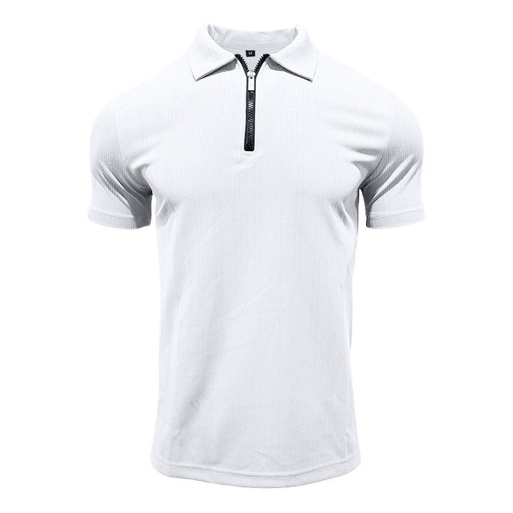 Herren Poloshirt med modern dragkedja och andningsbart struktur Eva Jonsson-Eva Jonsson