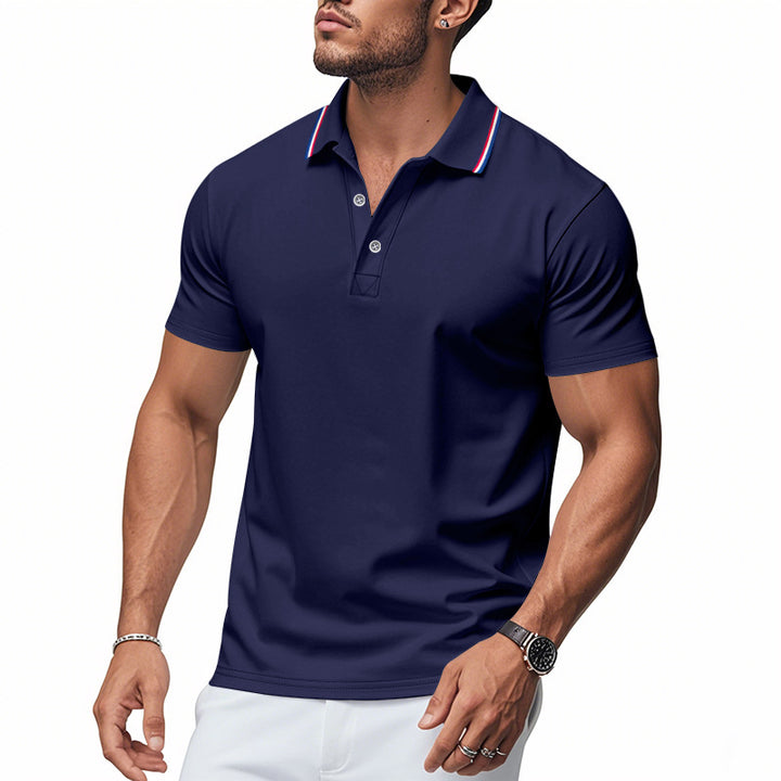 Herren Poloshirt med modern krage och fuktighetsreglerande teknik Eva Jonsson-Eva Jonsson
