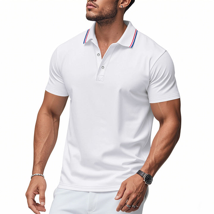 Herren Poloshirt med modern krage och fuktighetsreglerande teknik Eva Jonsson-Eva Jonsson