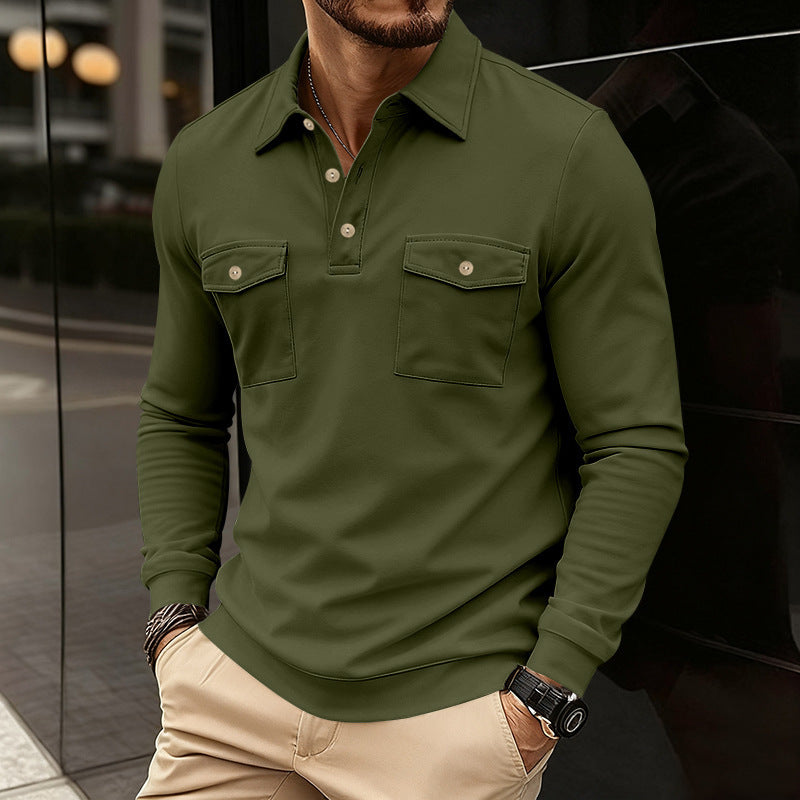 Herren Poloshirt med stiliga bröstfickor Mirla-Eva Jonsson