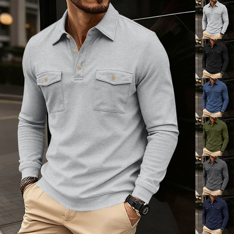 Herren Poloshirt med stiliga bröstfickor Mirla-Eva Jonsson