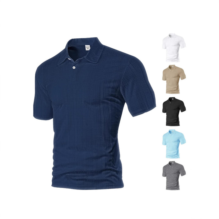 Herren Poloshirt med strukturerad design och modebetonade accenter Eva Jonsson-Eva Jonsson
