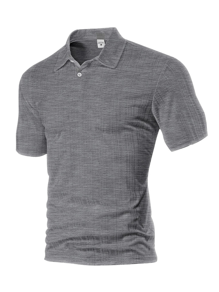 Herren Poloshirt med strukturerad design och modebetonade accenter Mirla-Eva Jonsson