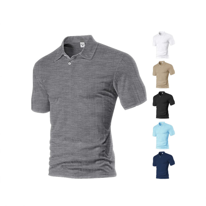 Herren Poloshirt med strukturerad design och modebetonade accenter Mirla-Eva Jonsson