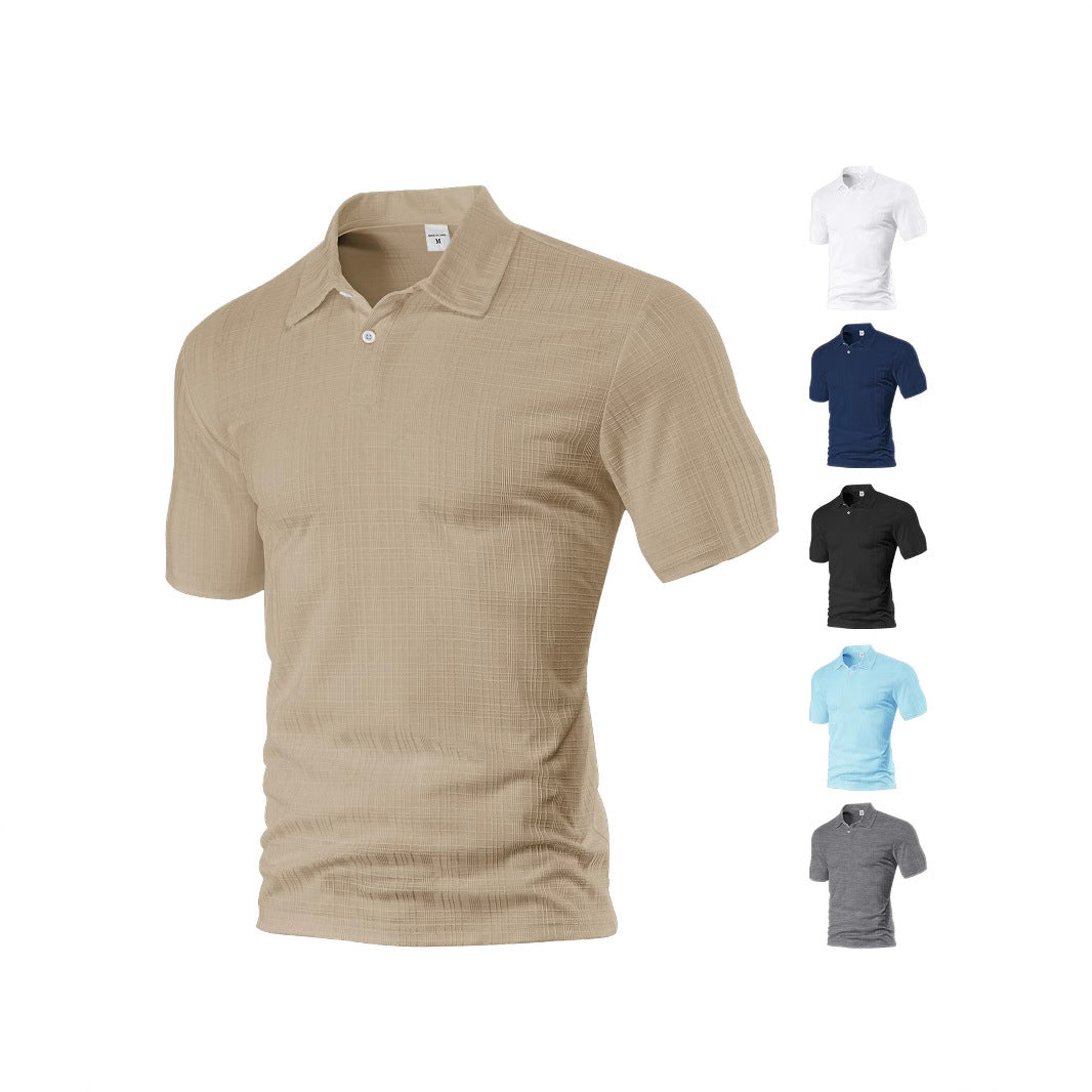 Herren Poloshirt med strukturerad design och modebetonade accenter Mirla-Eva Jonsson