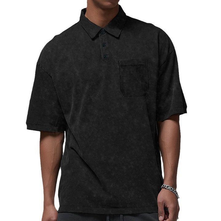 Herren Poloshirt med strukturerad design och praktisk bröstficka Mirla-Eva Jonsson