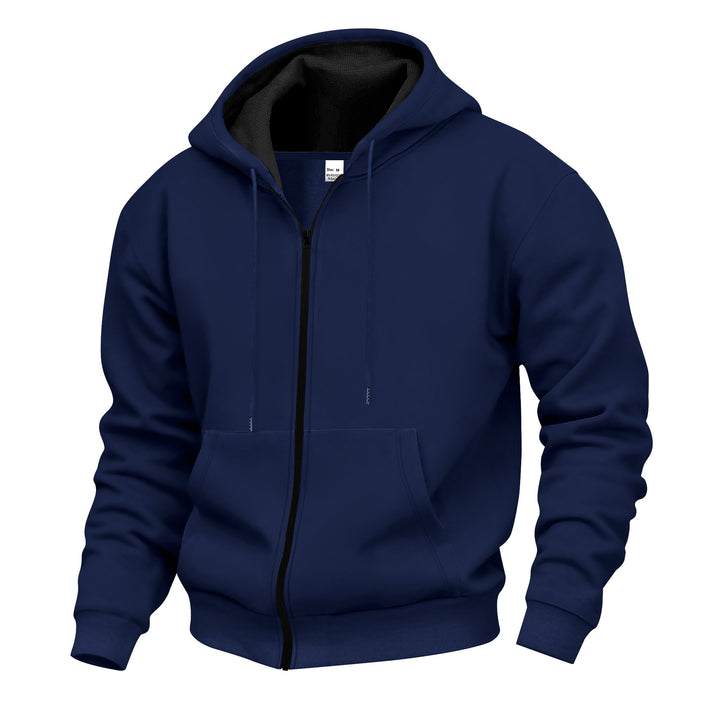 Herren Premium Hooded Jacket med genomgående dragkedja och mjukt fleecefoder Mirla-Eva Jonsson