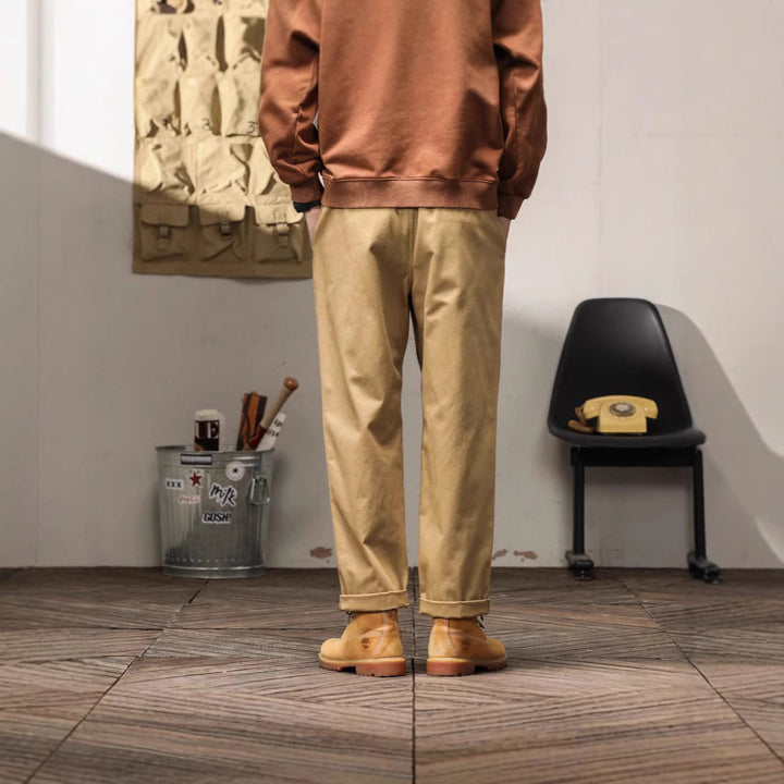 Herren Relaxed Fit Chino-byxor med praktiska fickor Mirla-Eva Jonsson