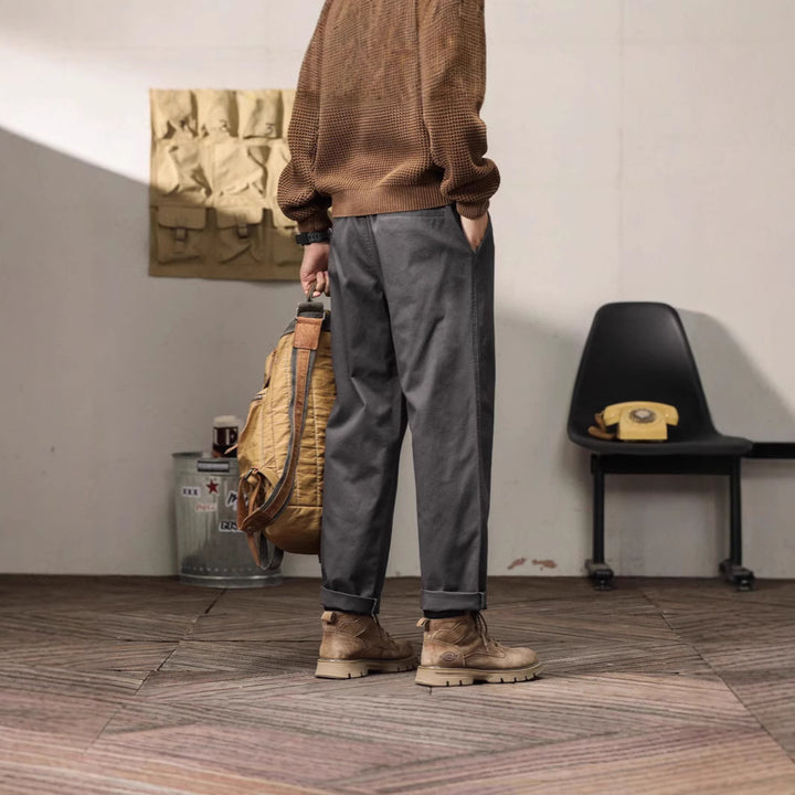 Herren Relaxed Fit Chino-byxor med praktiska fickor Mirla-Eva Jonsson