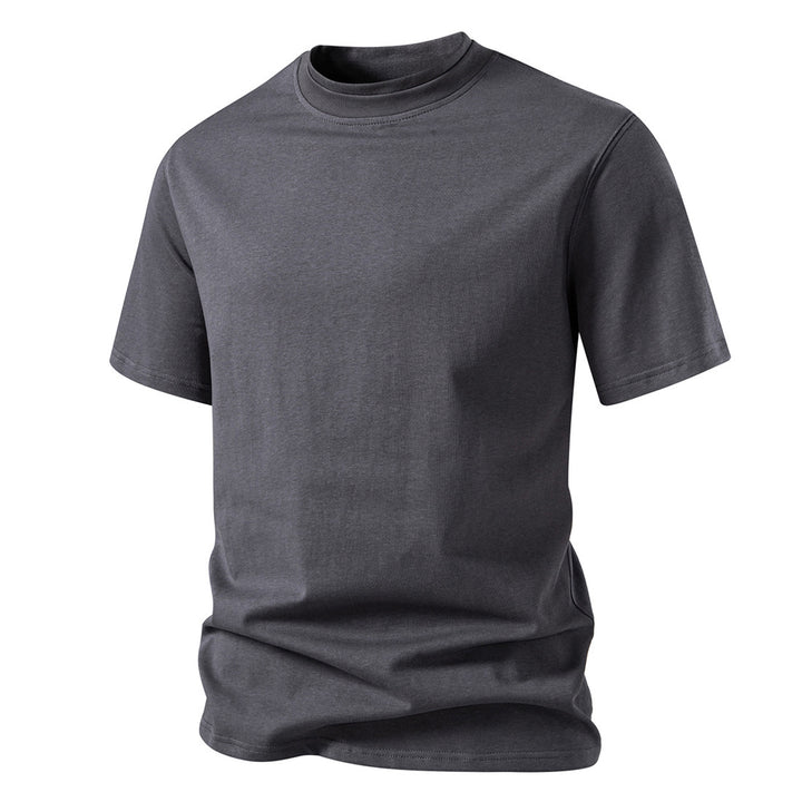 Herren Rundhalsshirt av högkvalitativ bomull med minimalistisk design Mirla-Eva Jonsson