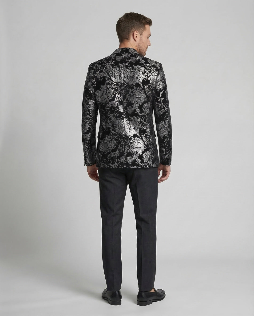 Herren Samt Kavaj Paisley-Eva Jonsson