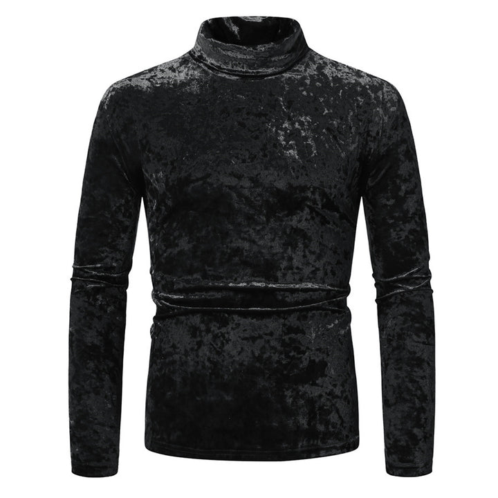 Herren Samt-Rollkragenpullover med elegant design Eva Jonsson-Eva Jonsson
