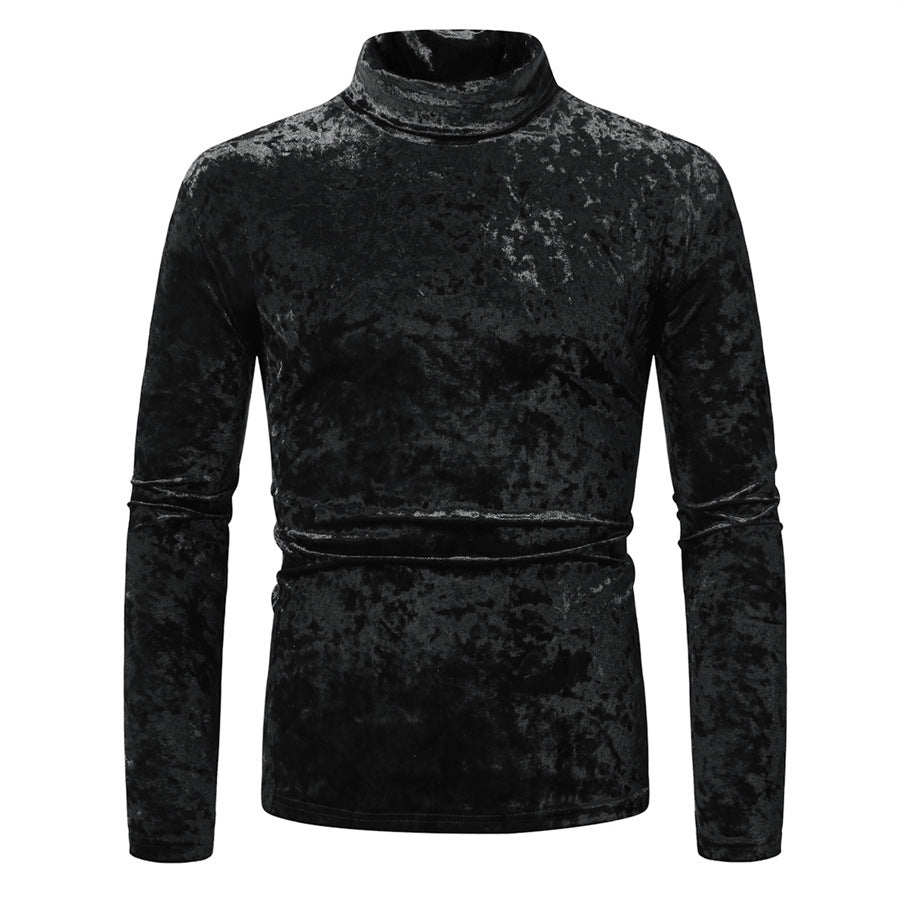 Herren Samt-Rollkragenpullover med elegant design Eva Jonsson-Eva Jonsson