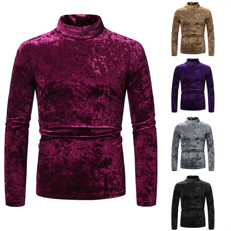 Herren Samt-Rollkragenpullover med elegant design Eva Jonsson-Eva Jonsson