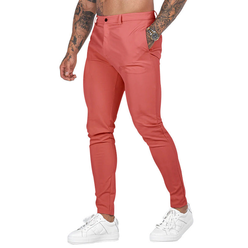 Herren Slim-Fit Chinobyxor med modern design och elastisk midja Mirla-Eva Jonsson