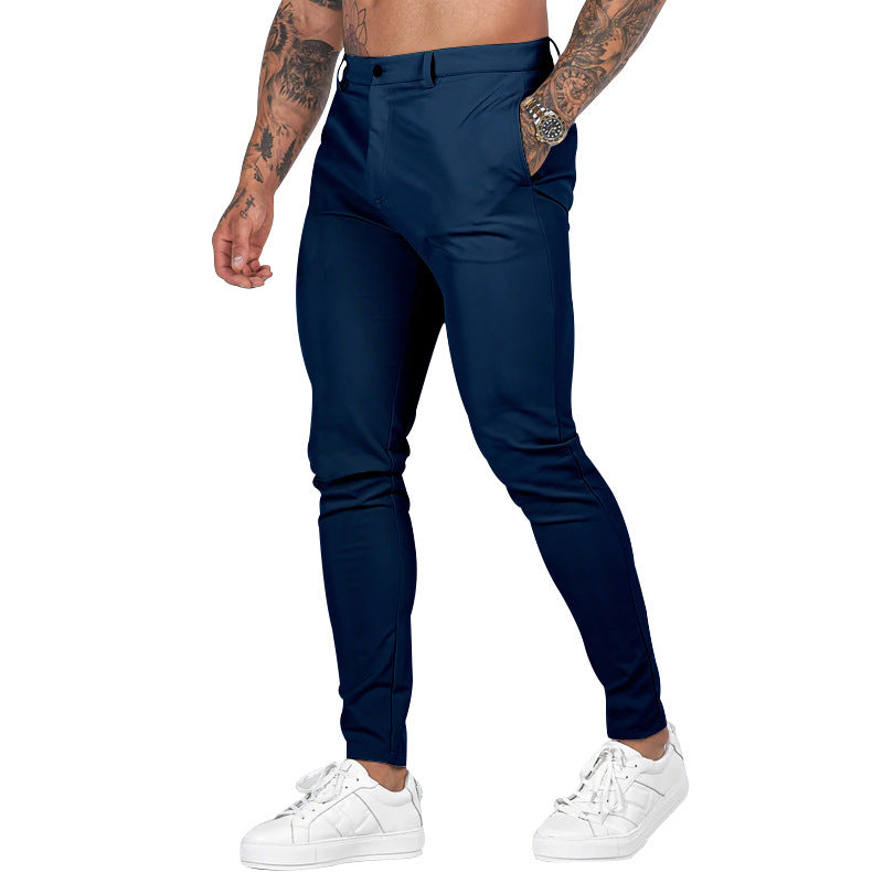 Herren Slim-Fit Chinobyxor med modern design och elastisk midja Mirla-Eva Jonsson