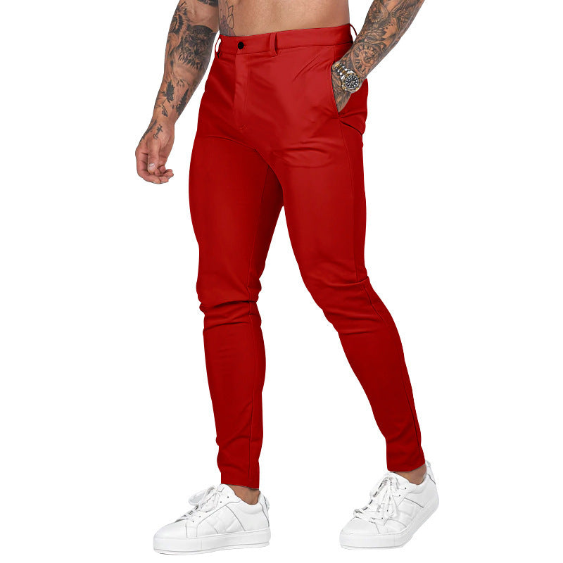Herren Slim-Fit Chinobyxor med modern design och elastisk midja Mirla-Eva Jonsson