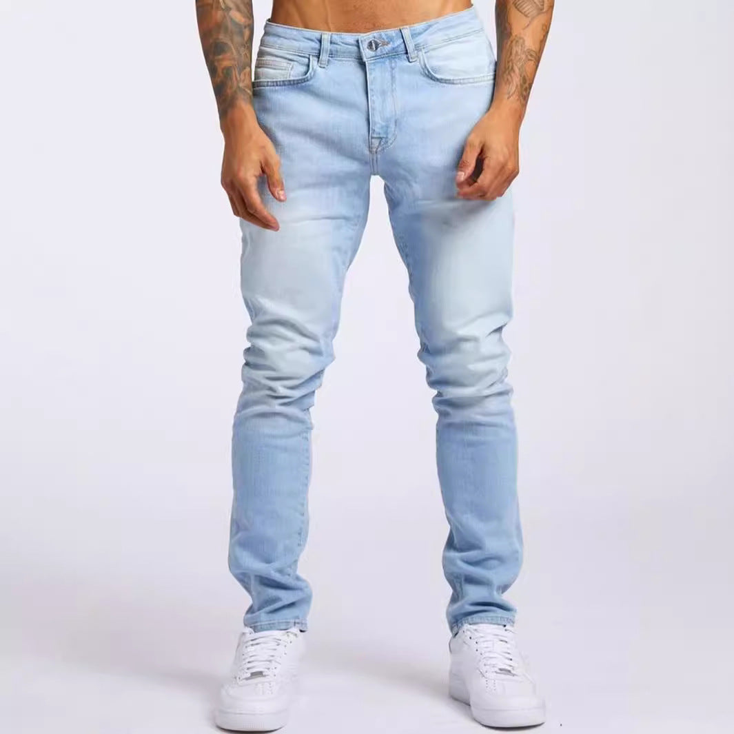 Herren Slim Fit Jeans i autentisk Used-Look Mirla-Eva Jonsson