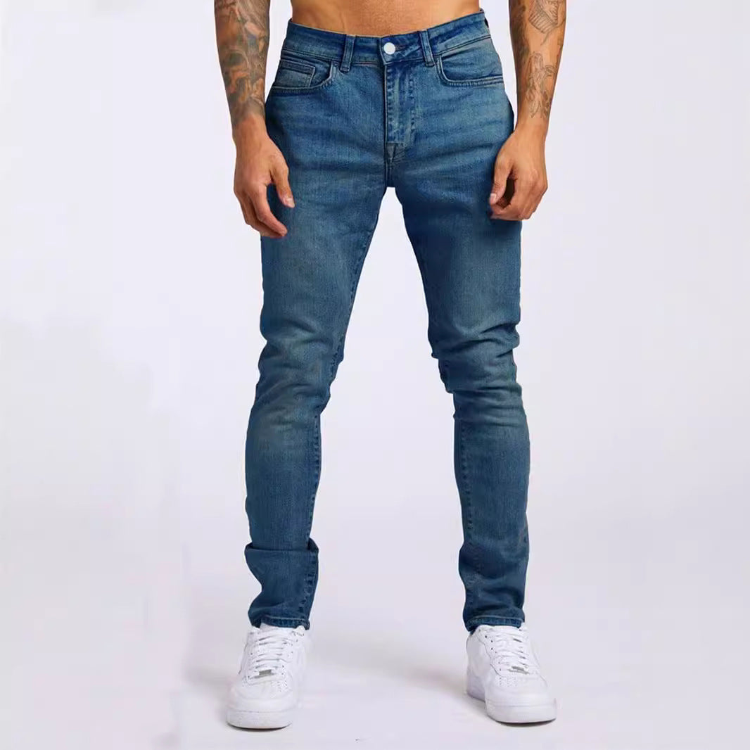 Herren Slim Fit Jeans i autentisk Used-Look Mirla-Eva Jonsson