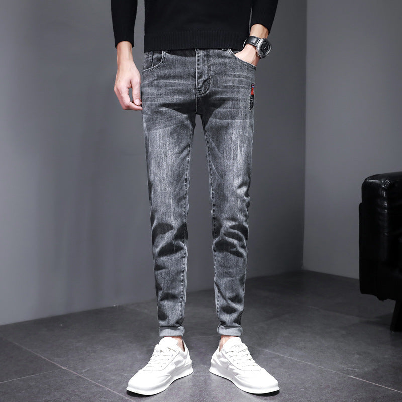 Herren Slim-Fit Jeans i modernt tvättdesign Mirla-Eva Jonsson