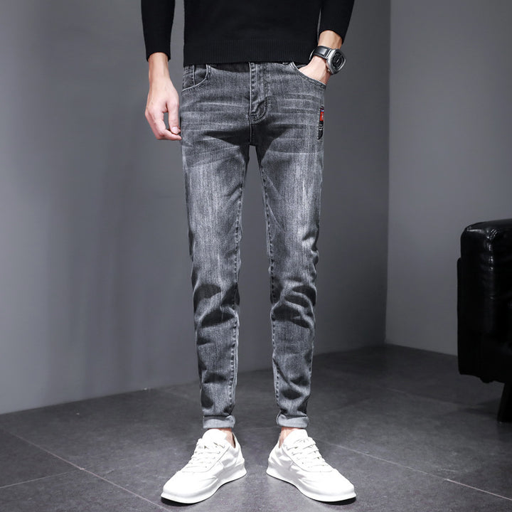Herren Slim-Fit Jeans i modernt tvättdesign Mirla-Eva Jonsson