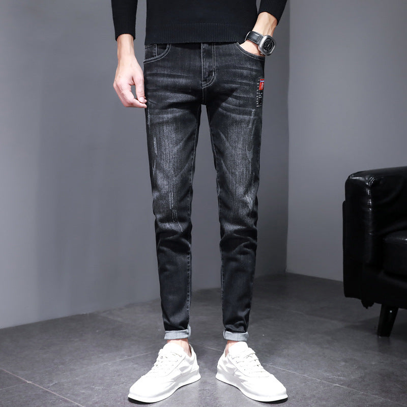 Herren Slim-Fit Jeans i modernt tvättdesign Mirla-Eva Jonsson