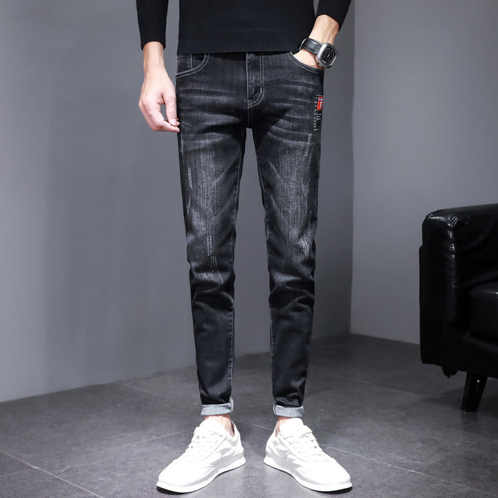 Herren Slim-Fit Jeans i modernt tvättdesign Mirla-Eva Jonsson