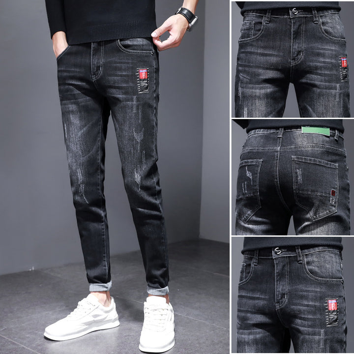 Herren Slim-Fit Jeans i modernt tvättdesign Mirla-Eva Jonsson
