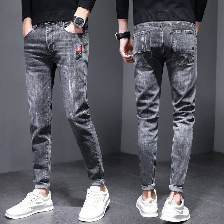 Herren Slim-Fit Jeans i modernt tvättdesign Mirla-Eva Jonsson