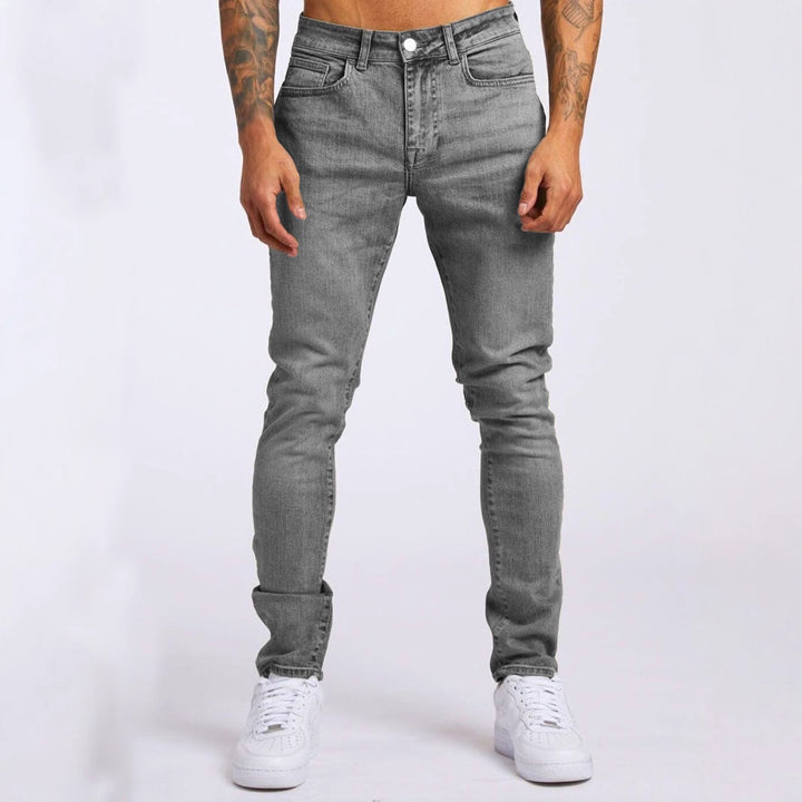 Herren Slim-Fit Jeans med elastisk komfortlinning och moderna detaljer Eva Jonsson-Eva Jonsson