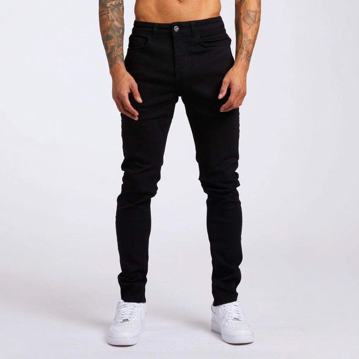 Herren Slim-Fit Jeans med elastisk komfortlinning och moderna detaljer Eva Jonsson-Eva Jonsson