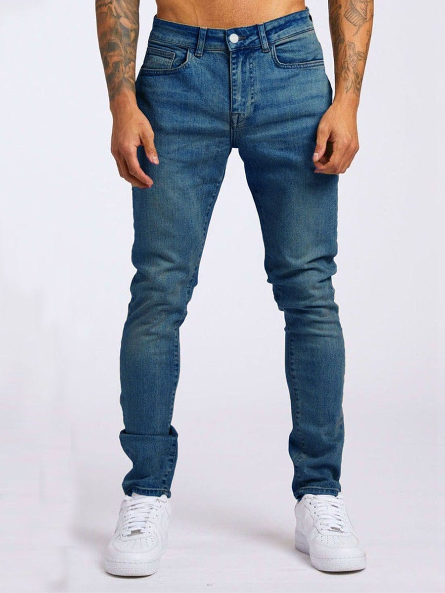 Herren Slim-Fit Jeans med elastisk komfortlinning och moderna detaljer Eva Jonsson-Eva Jonsson