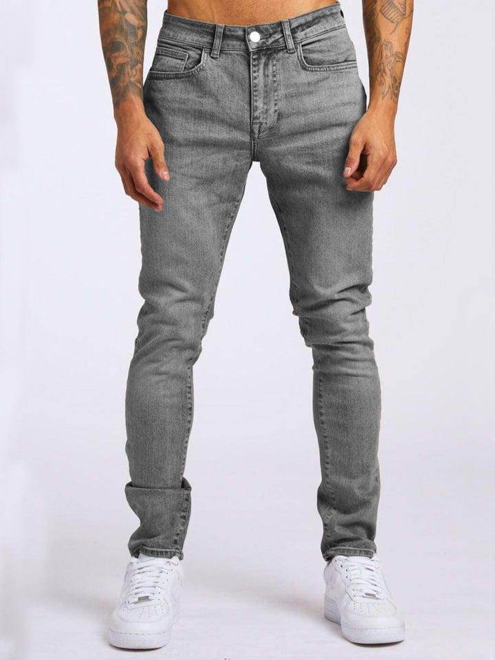Herren Slim-Fit Jeans med elastisk komfortlinning och moderna detaljer Eva Jonsson-Eva Jonsson