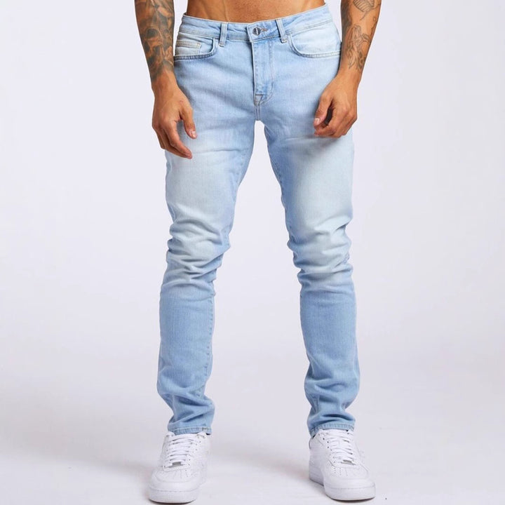 Herren Slim-Fit Jeans med elastisk komfortlinning och moderna detaljer Eva Jonsson-Eva Jonsson