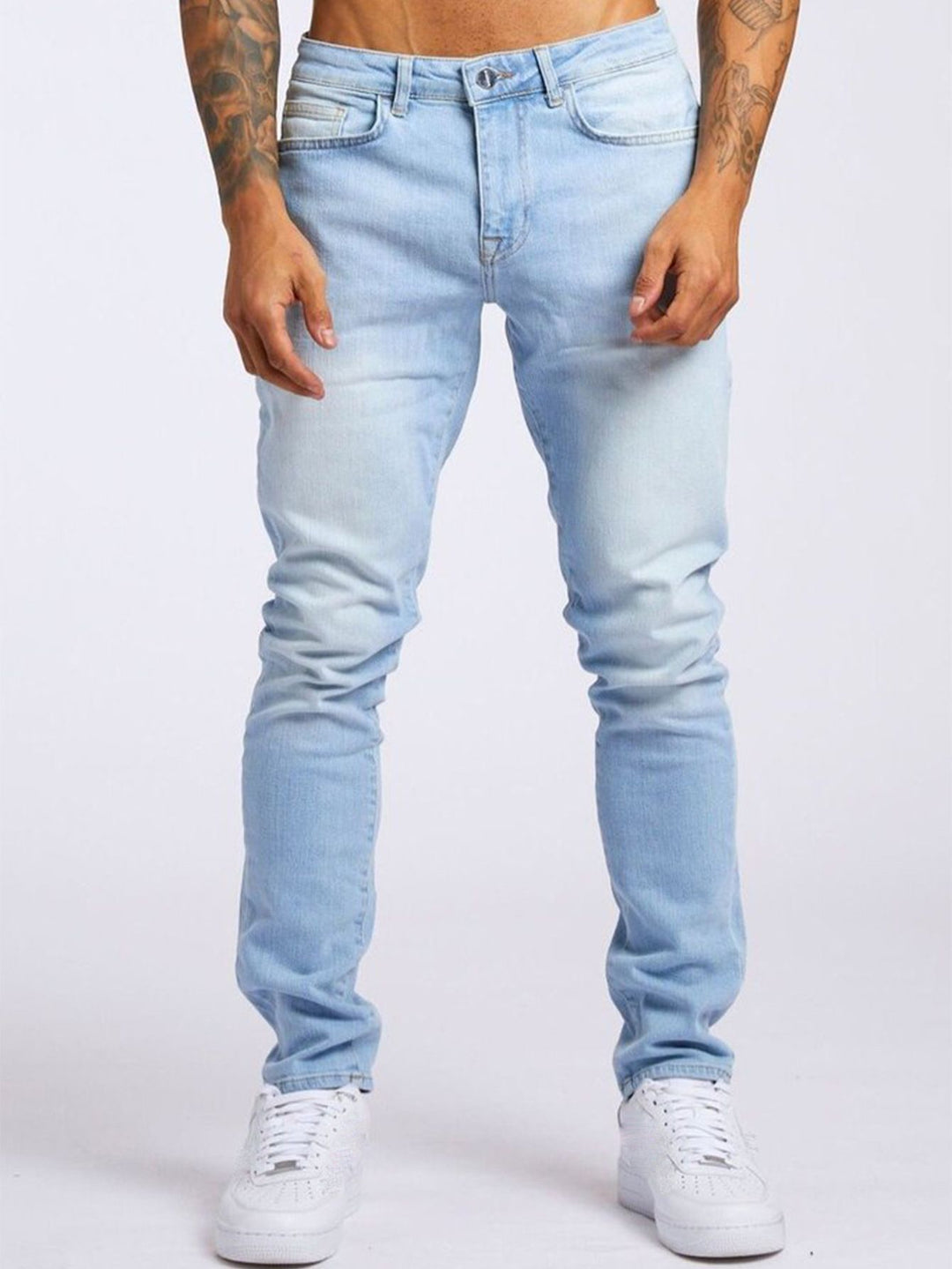 Herren Slim-Fit Jeans med elastisk komfortlinning och moderna detaljer Mirla-Eva Jonsson