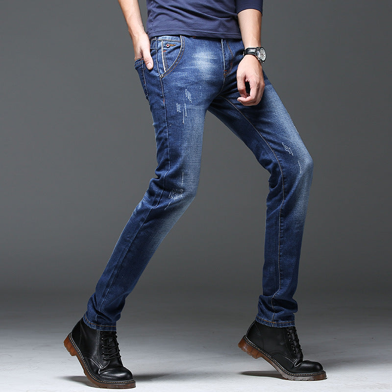 Herren Slim-Fit Jeans med modiga Distressed-detaljer Mirla-Eva Jonsson