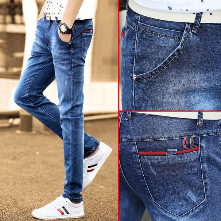 Herren Slim-Fit Jeans med trendiga Destroyed-detaljer Mirla-Eva Jonsson