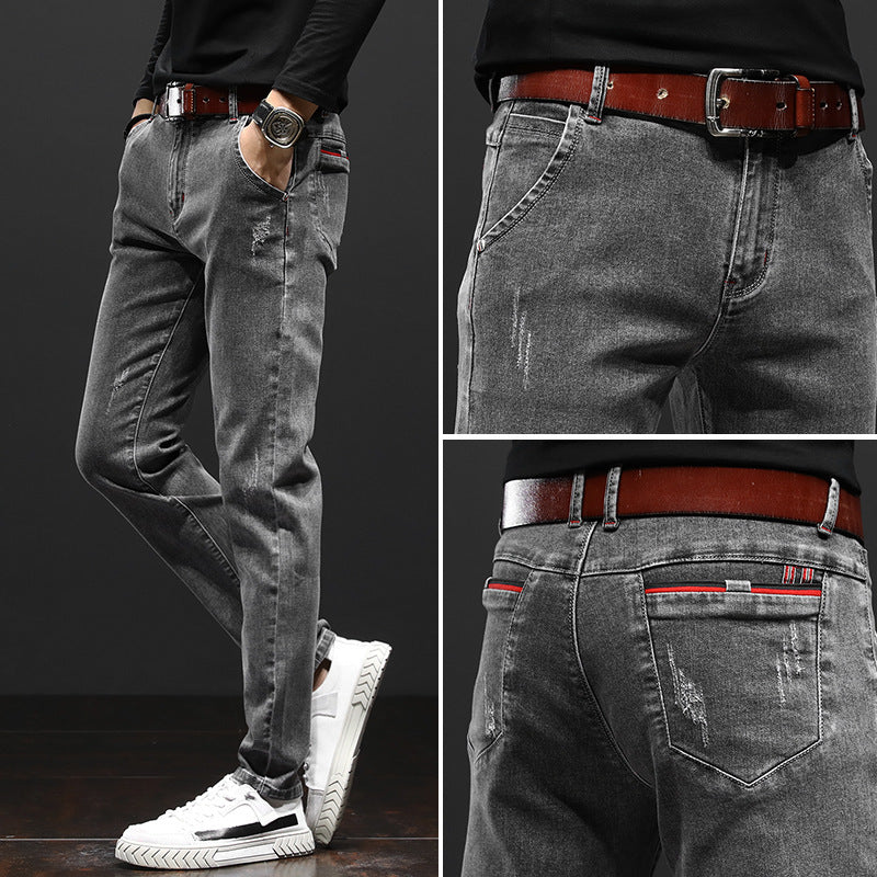 Herren Slim-Fit Jeans med trendiga Destroyed-detaljer Mirla-Eva Jonsson