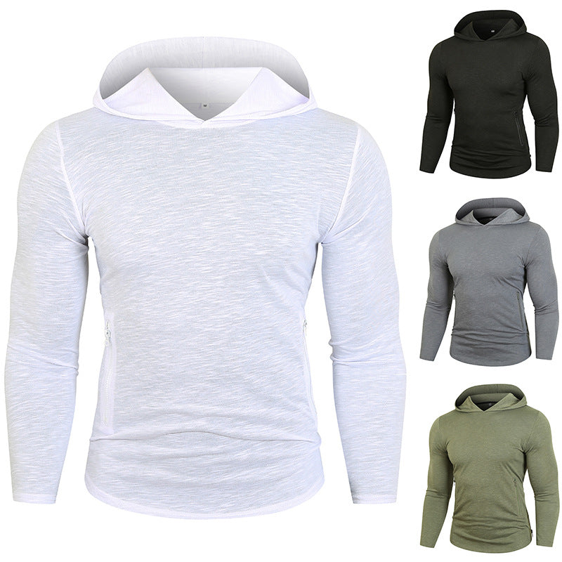 Herren Sportig Hoodie med funktionella dragkedjefickor Eva Jonsson-Eva Jonsson