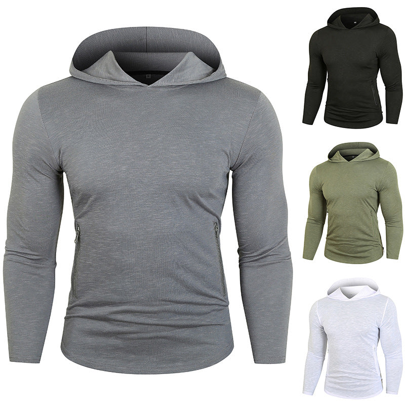 Herren Sportig Hoodie med funktionella dragkedjefickor Eva Jonsson-Eva Jonsson