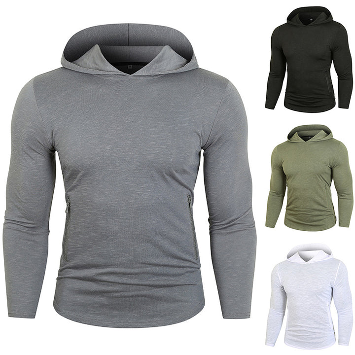 Herren Sportig Hoodie med funktionella dragkedjefickor Eva Jonsson-Eva Jonsson