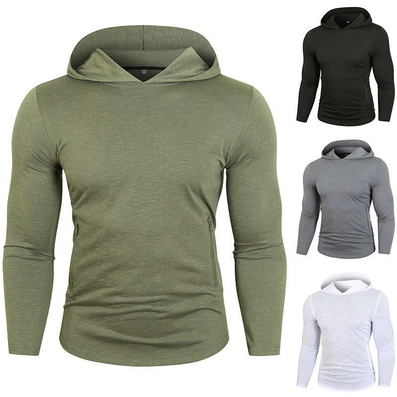 Herren Sportig Hoodie med funktionella dragkedjefickor Eva Jonsson-Eva Jonsson
