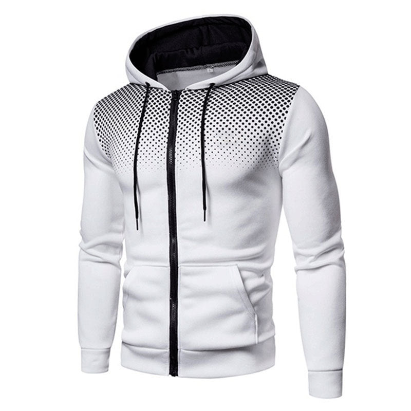 Herren Sportig Hoodie med hel dragkedja och praktiska fickor Eva Jonsson-Eva Jonsson